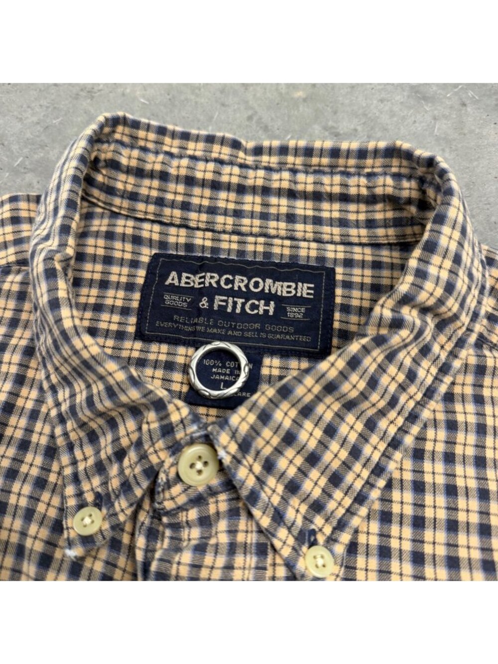 Vintage 90s Abercrombie & Fitch Plaid Shirt Size L